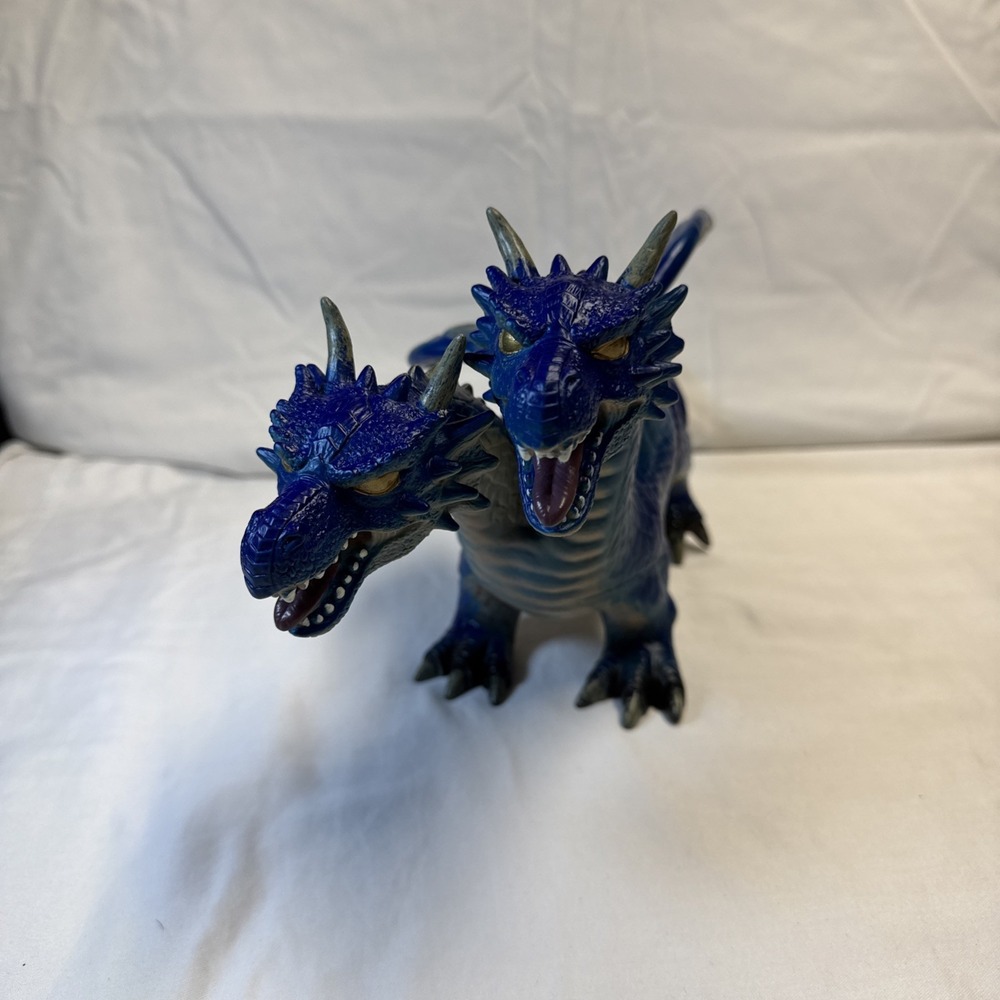 Blue Two Headed 17" Rubber Dragon Maidenhead Toys 'R' Us Vintage
